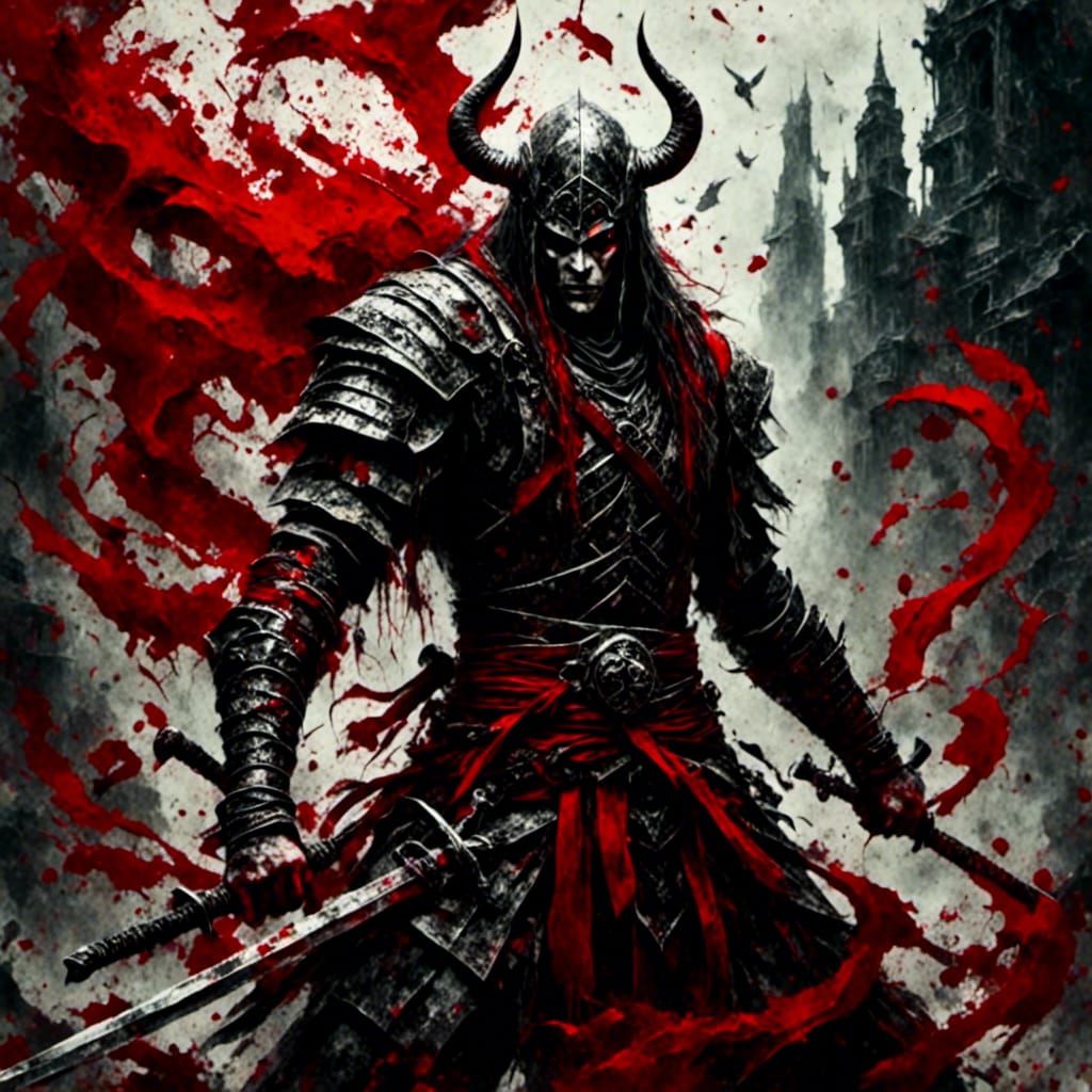 Anime Ninja Samurai Taurus in Fiery Vengeance