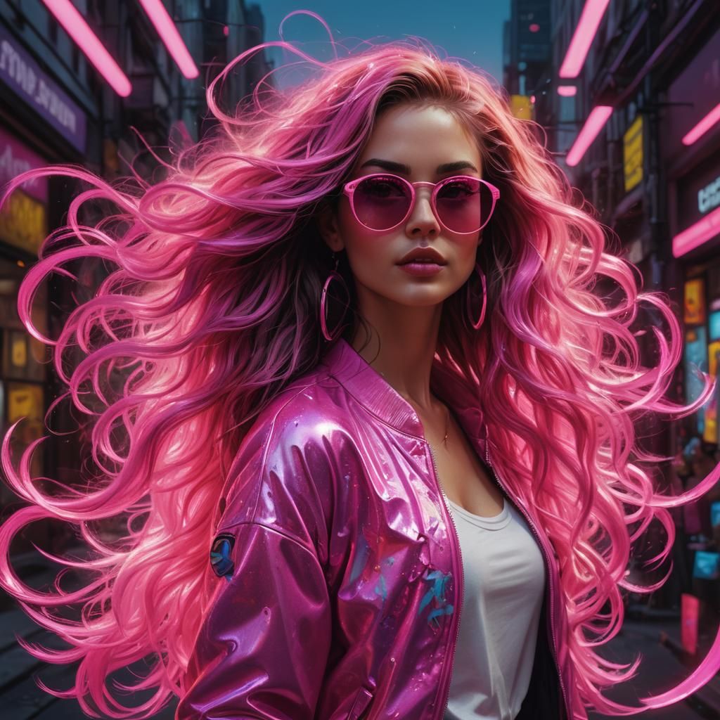 Neon Diva: Hyperrealistic Portrait in Unreal Engine 5
