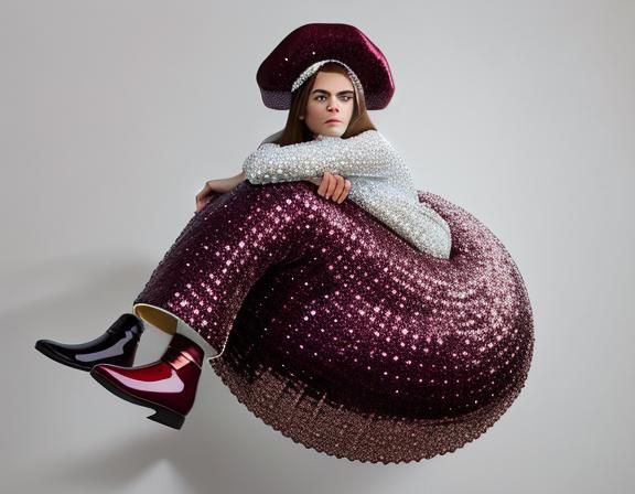 Rhinestone Platypus on Burgundy Velvet