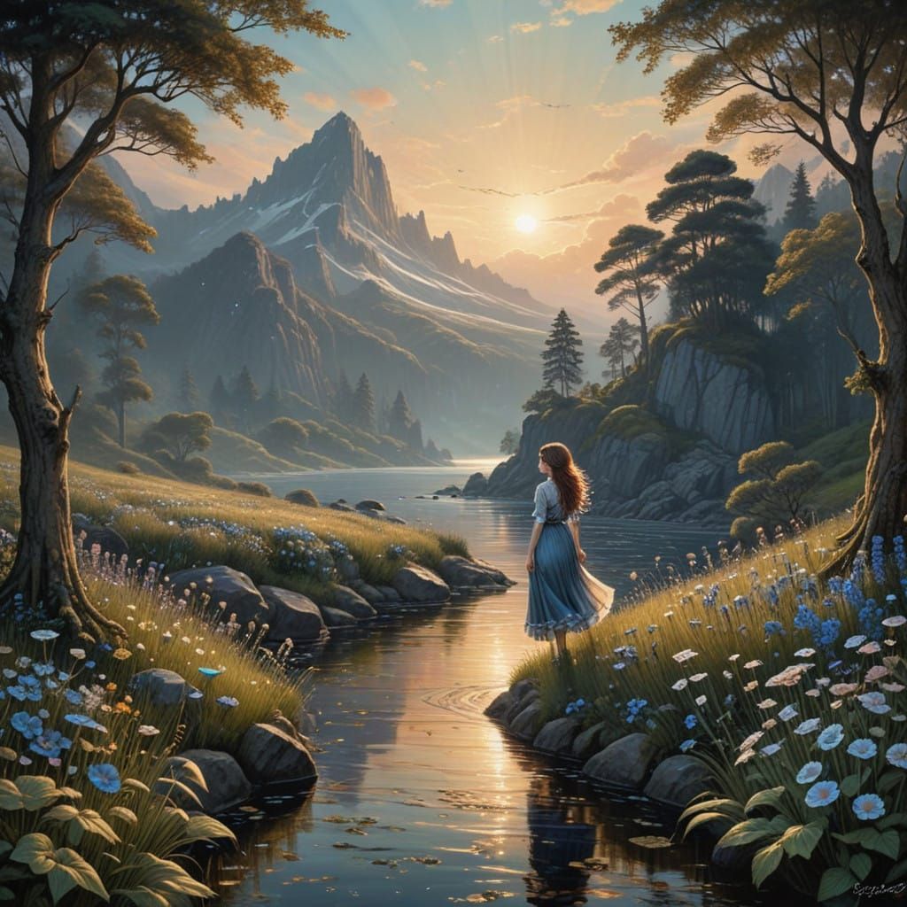 Elegant Anime Visigoth Artwork in Hyper-Realistic Style