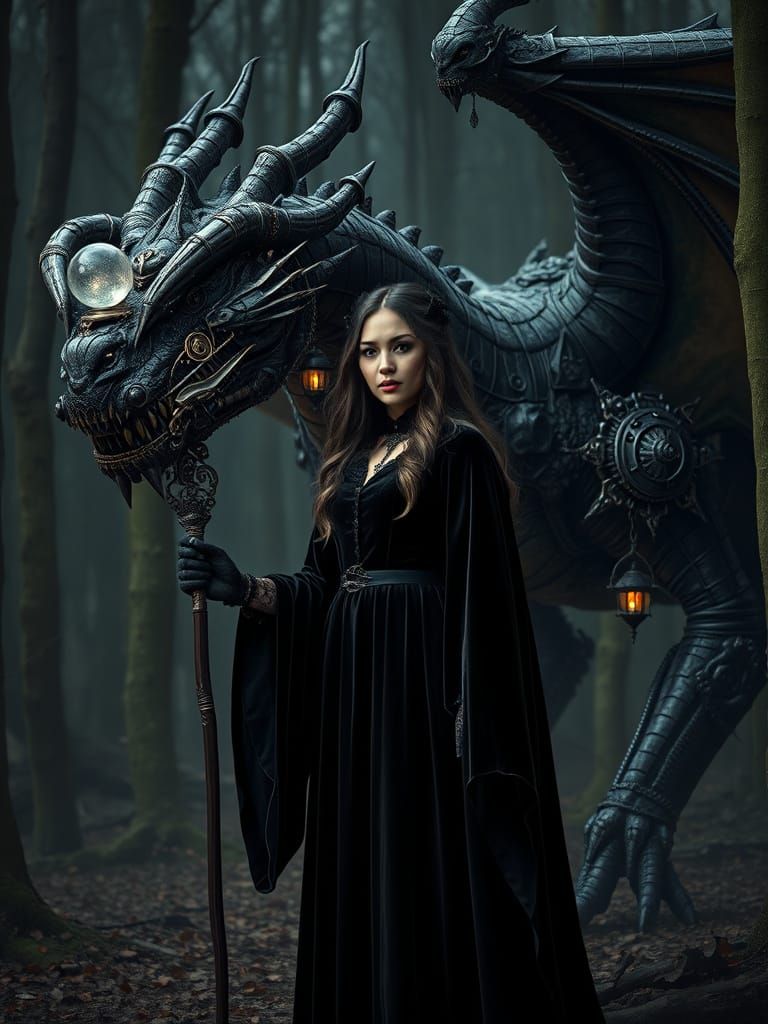 Sorceress and her pet 3