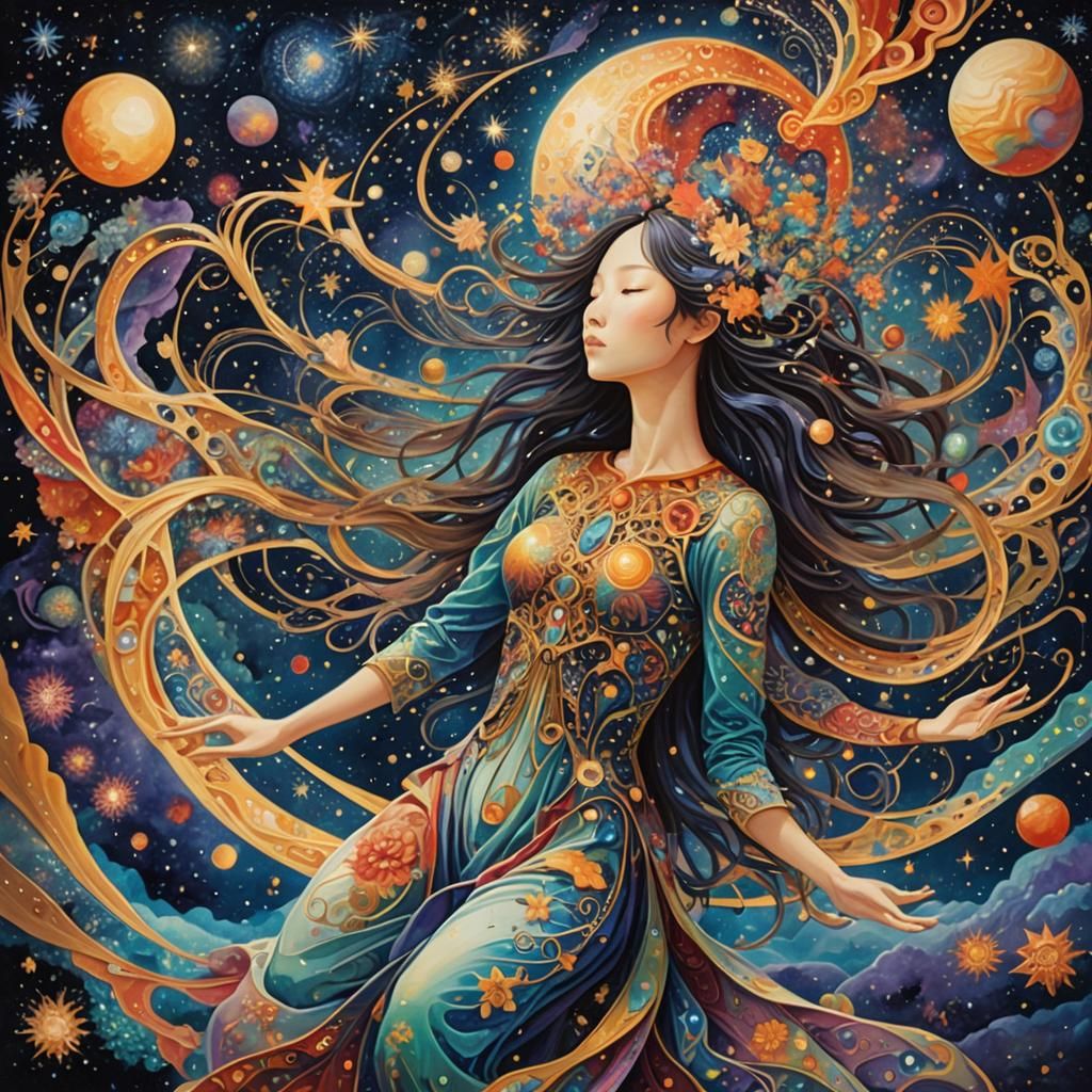 Cosmic Transformation: A Surreal AI Artwork