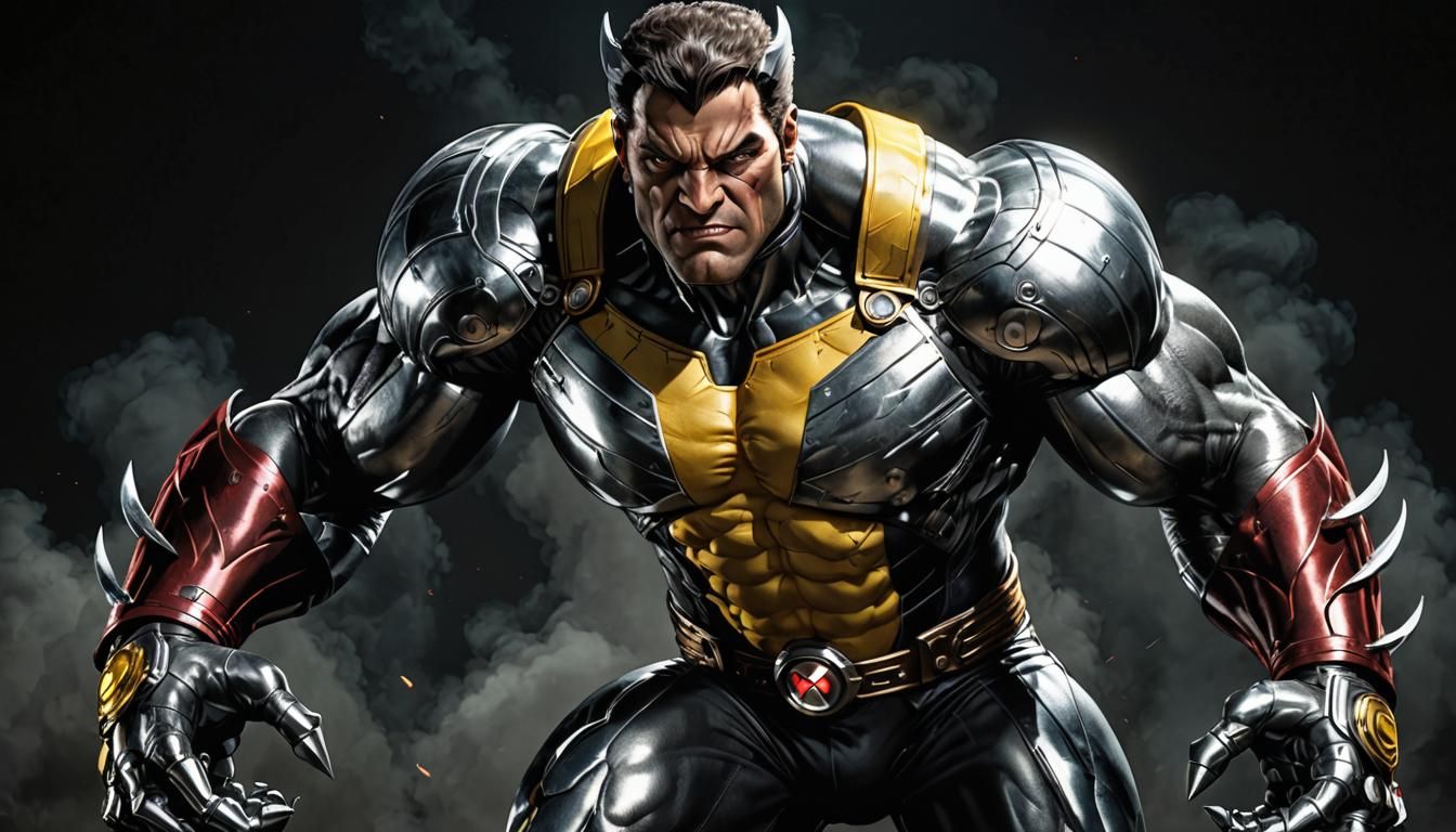 Colossus Flexing: Ultrarealistic Marvel Comics Character
