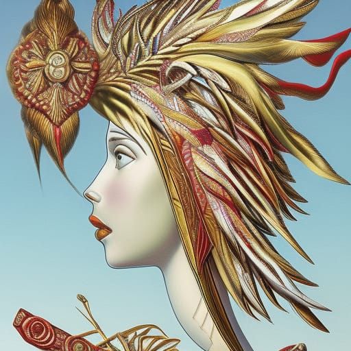 Metallic Omelette Prince in Surrealist Style