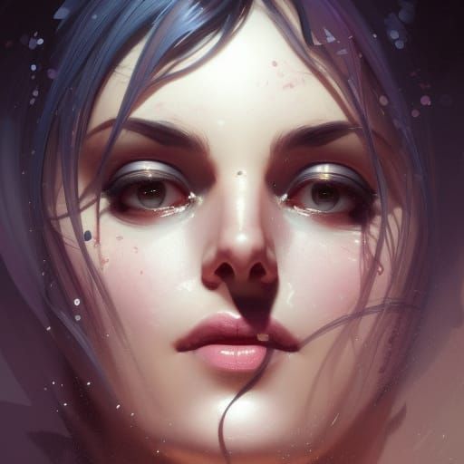 Enigmatic Femme Fatale Portrait in Hyperdetailed Style