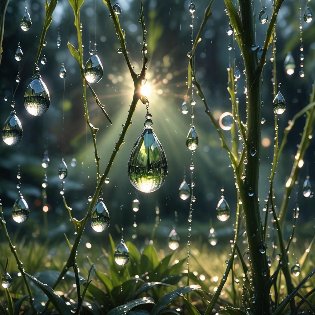 Dewdrop Shines in Sunlight: Digital Matte Painting