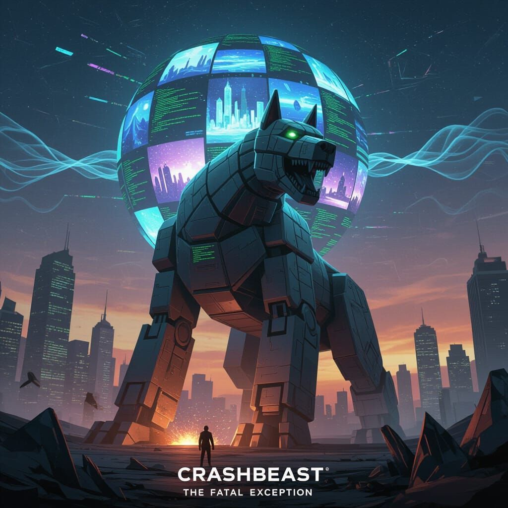 Crashbeast: Cyberpunk Glitchcore Art of Existential Dread