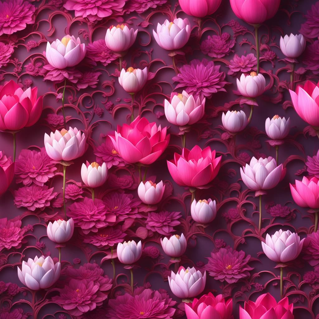 Hot Pink Lotus Heart: A Beautiful Still Life