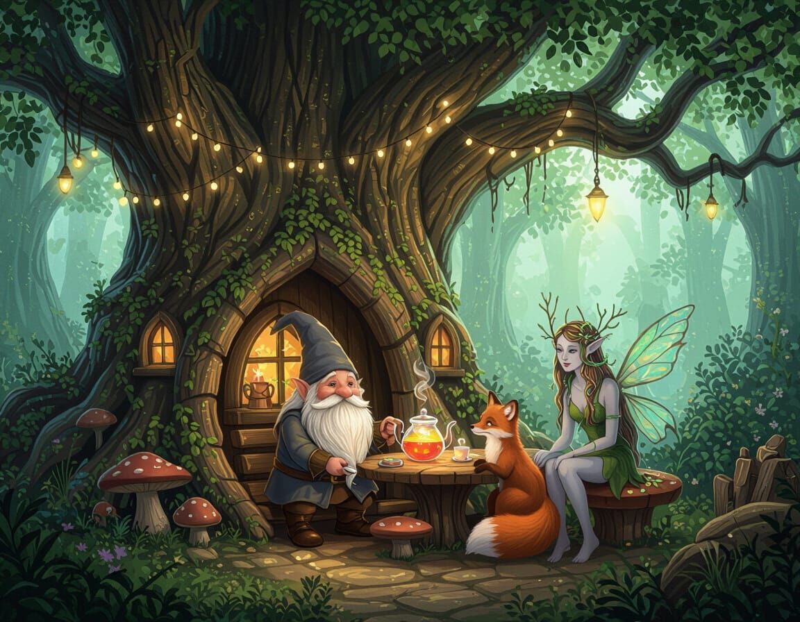 Magical Forest Cafe Run by Mythical Creatures