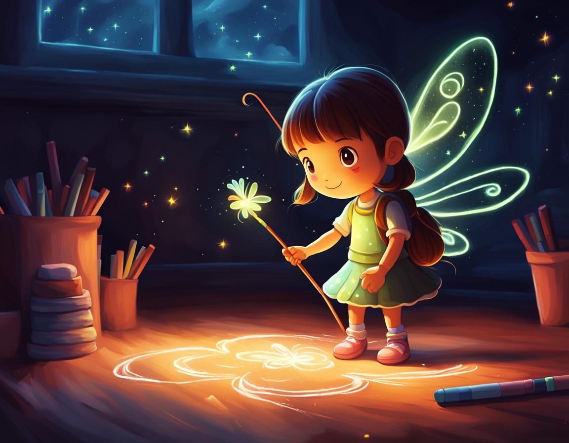 Kawaii Firefly Comes to Life: Digital Illustration