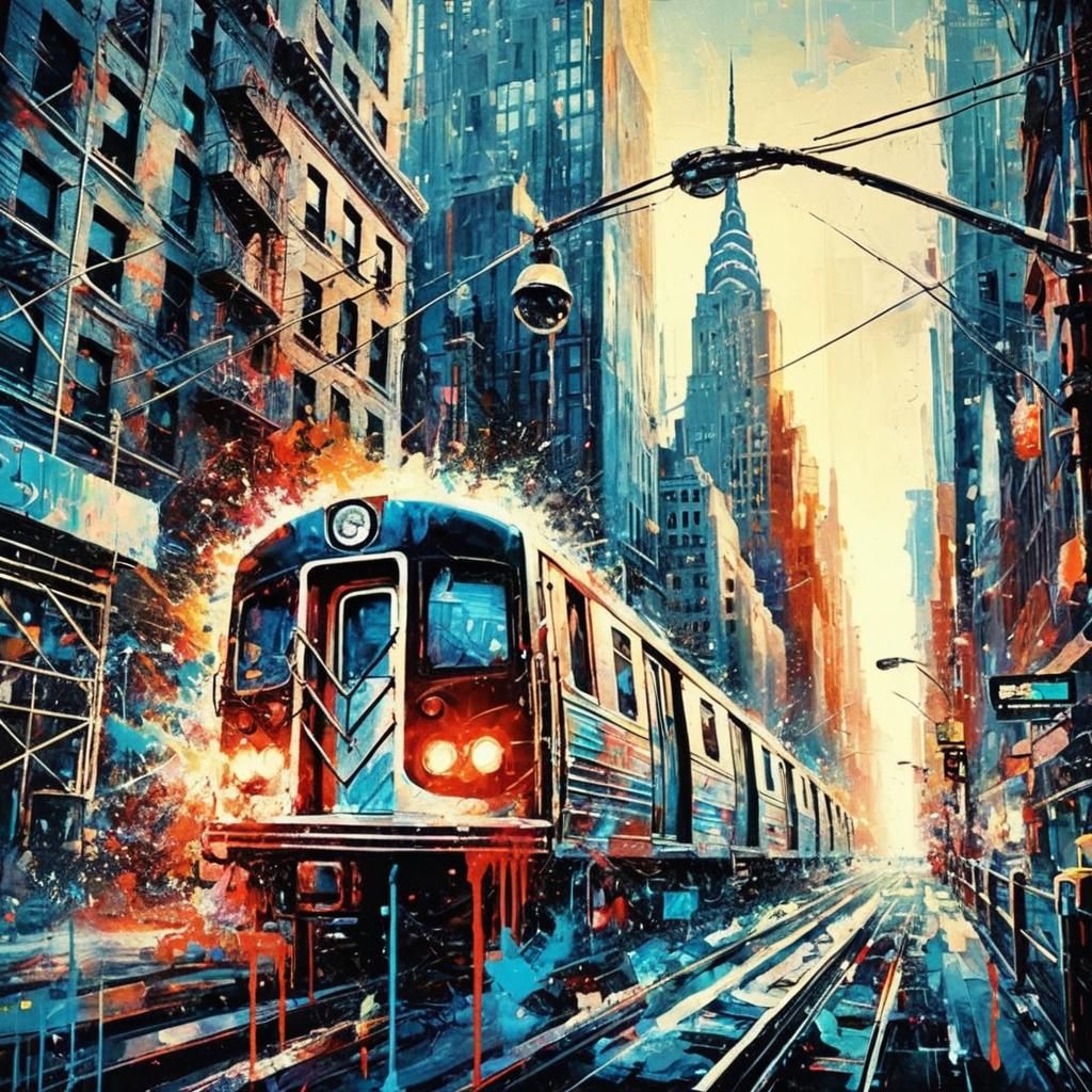 Neon Pulse: Chaotic Heartbeat of New York City