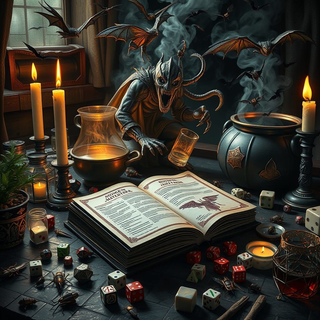 D&D Dungeon Master's Guide on Wizard's Table