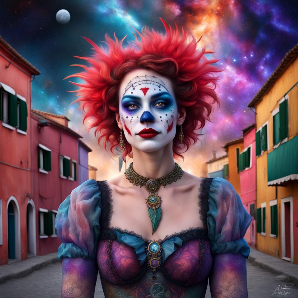 Burano Lace in Galaxy: Aetherpunk Digital Art