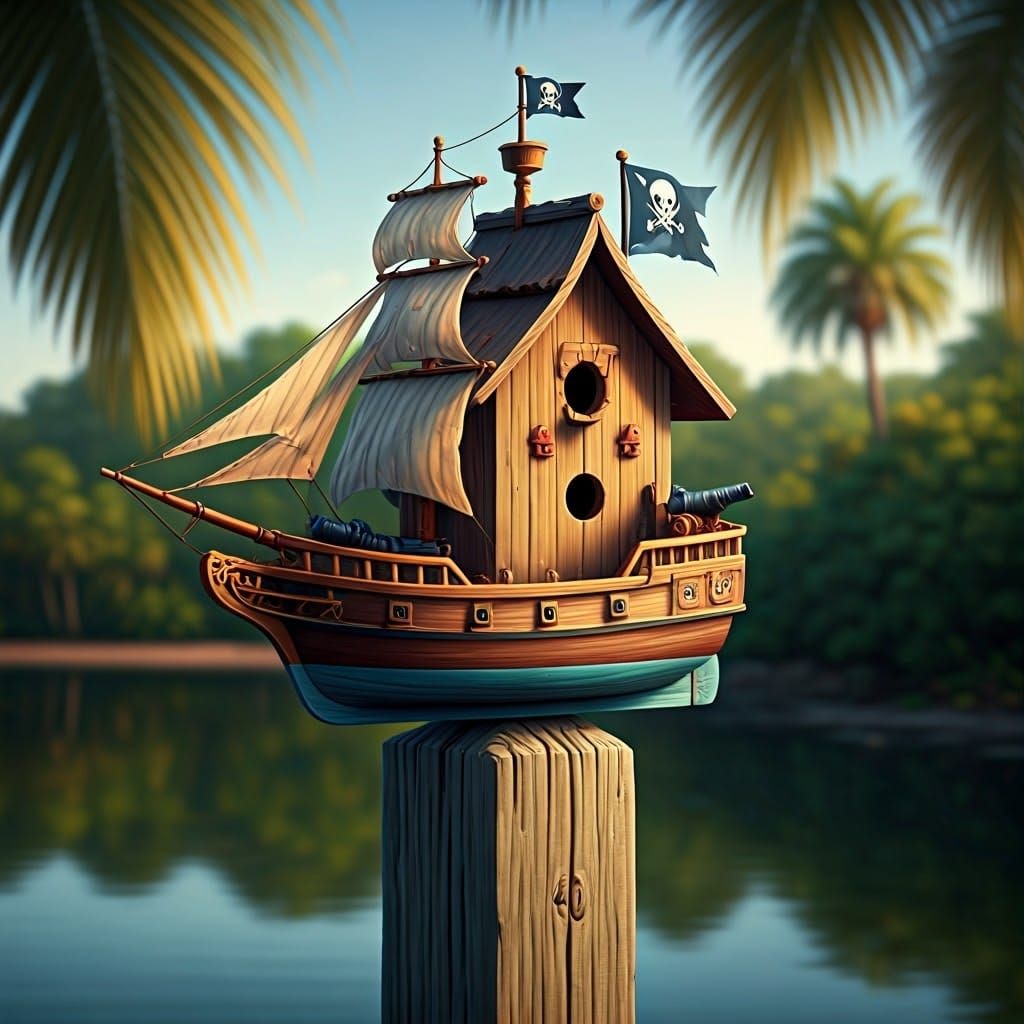 Pirate birdhouse