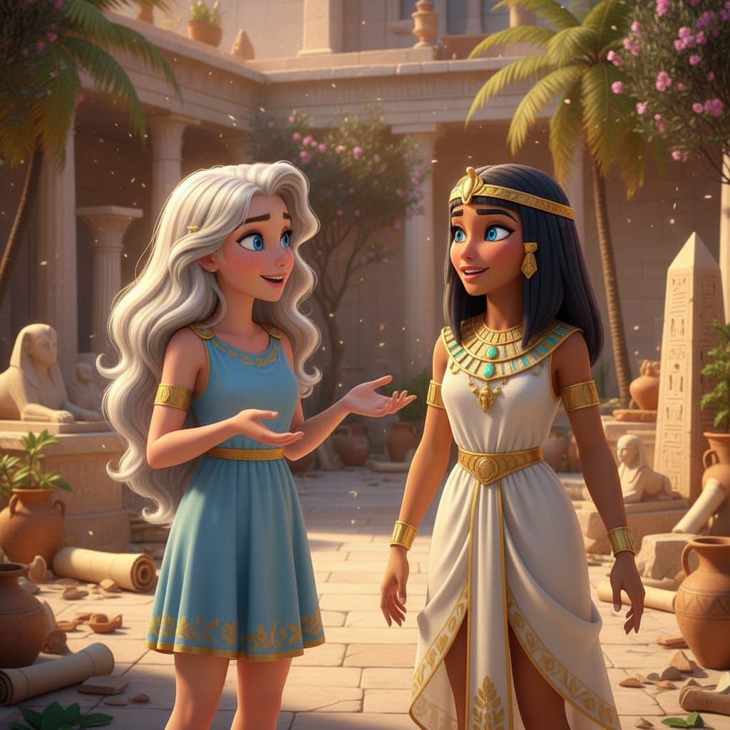 Teenage Athena Meets Cleopatra in Disney 3D Style