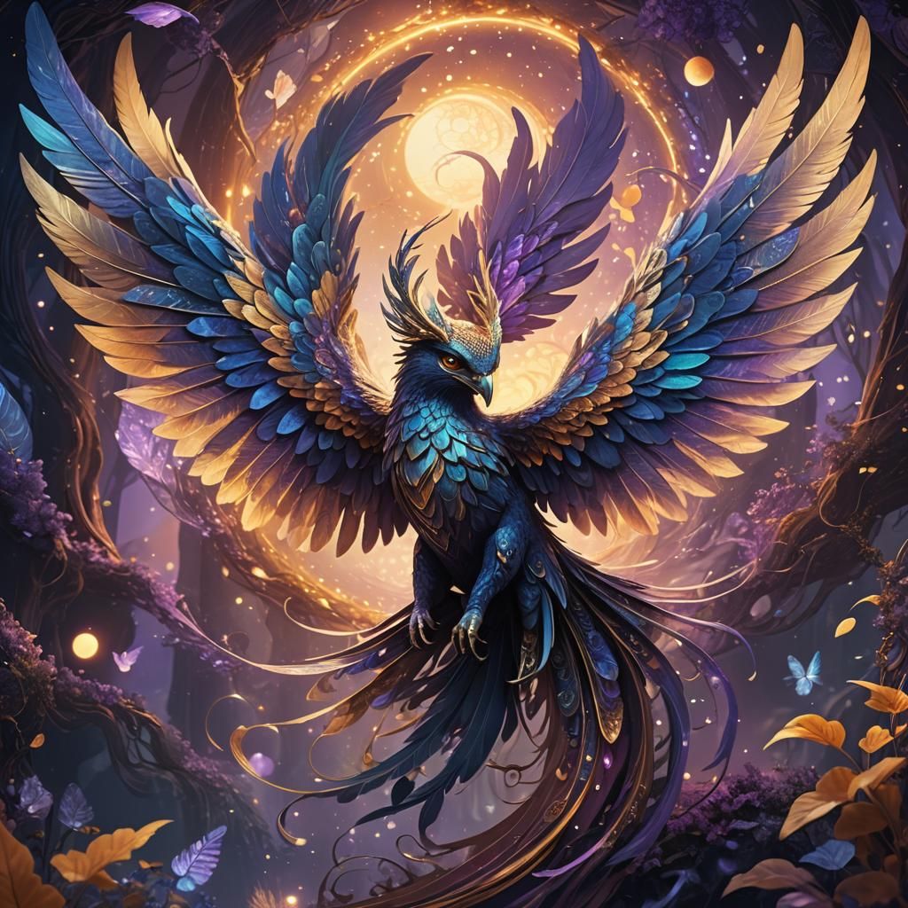 Winged Creature in Ethereal Fantasy Concept Art