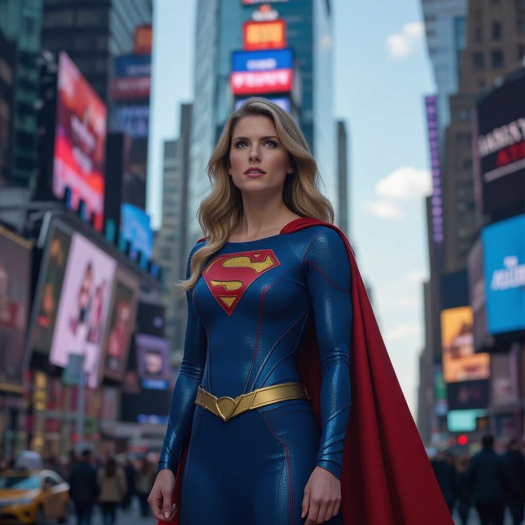 Supergirl Lands in Times Square: Cinematic Film