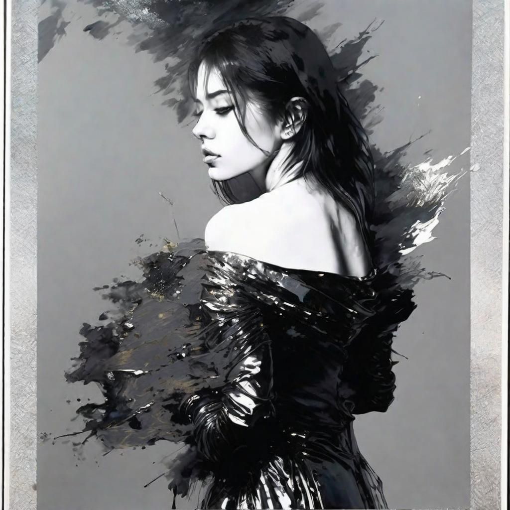 Anime Portrait Art Print in Steampunk Style