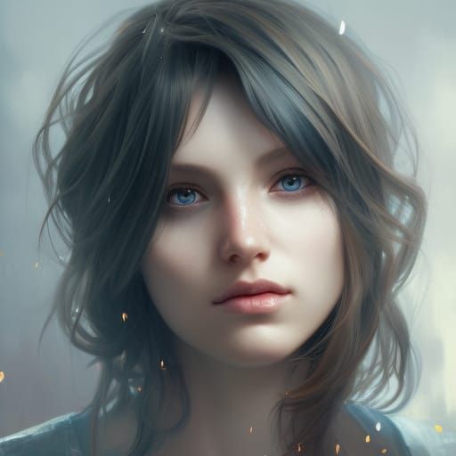 Hyperdetailed Portrait of Eyes in Art Nouveau Style