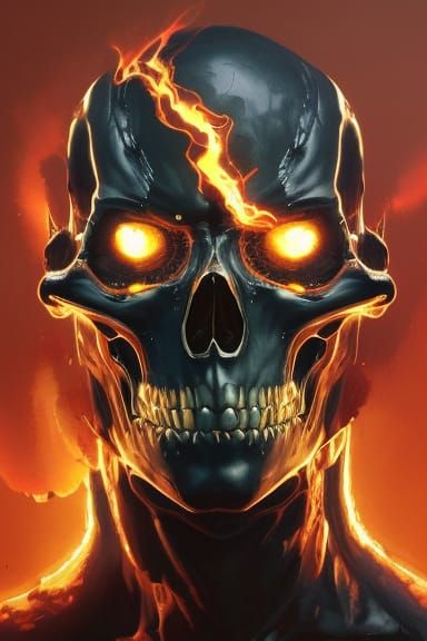 Ghost Rider Portrait in Dynamic Lighting