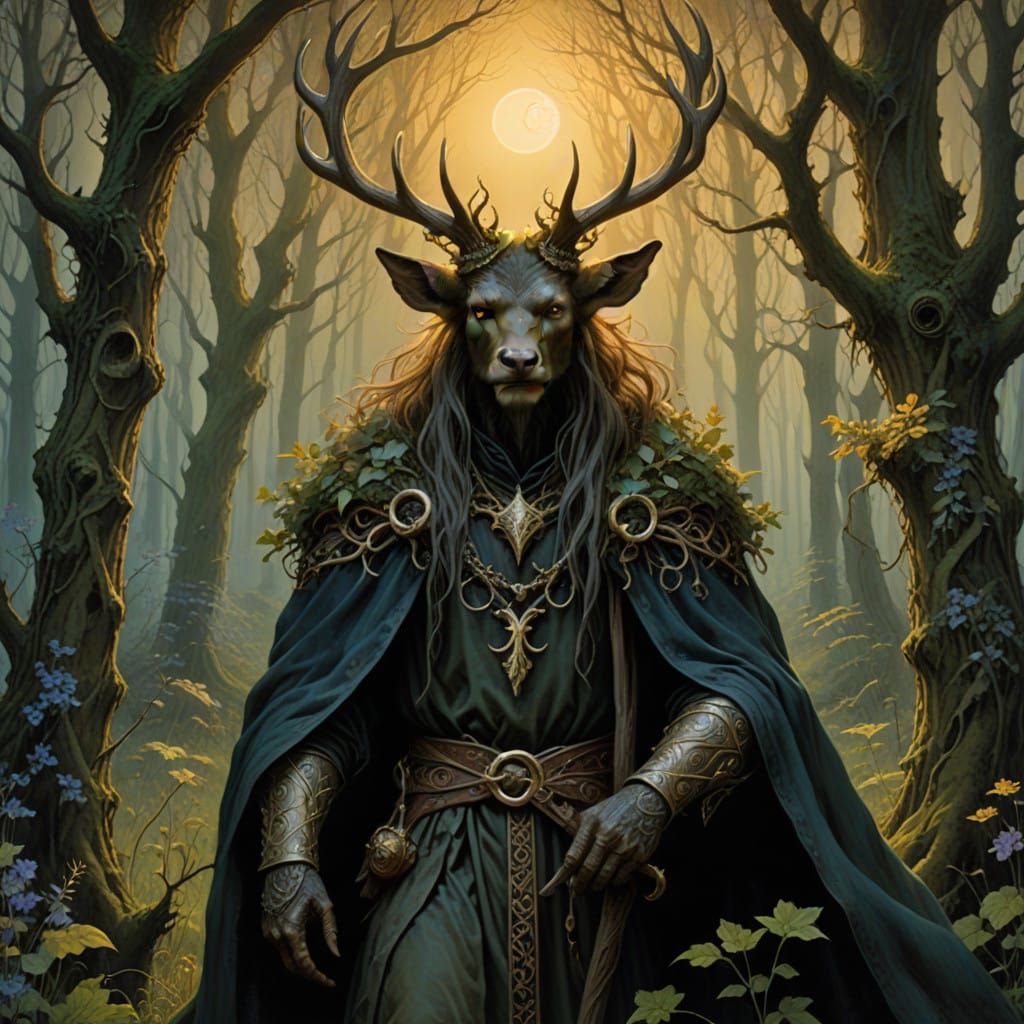 Fey of Twilight Realms: Stag, Boar, and Elk Horned Fae with....