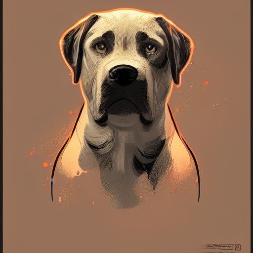 Hyperdetailed Labrador Portrait in Dynamic Lighting