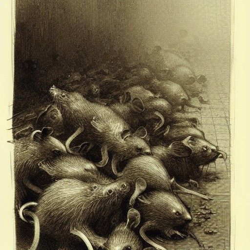 Rabies Virus Effect in Mice: Horror Art
