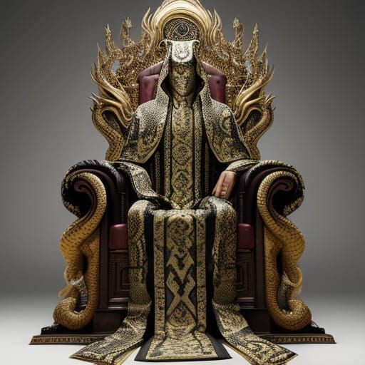 Exotic Throne in King Cobra Pattern