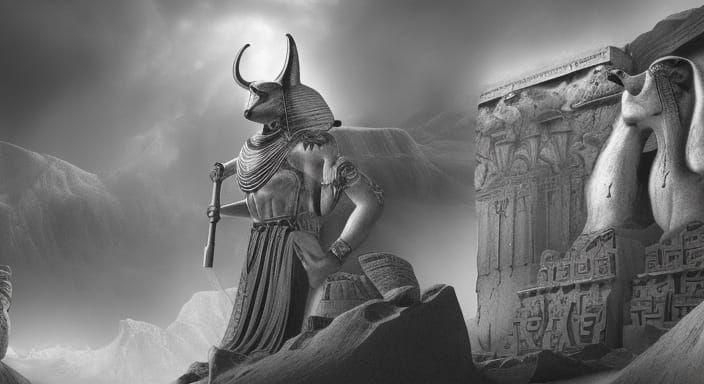 Epic Digital Painting of Anubis