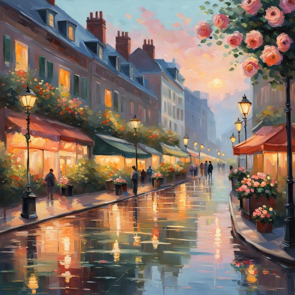 City of Roses in Soft Pastel Hues