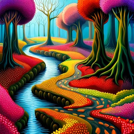 Heart Forest in Tim Burton Style