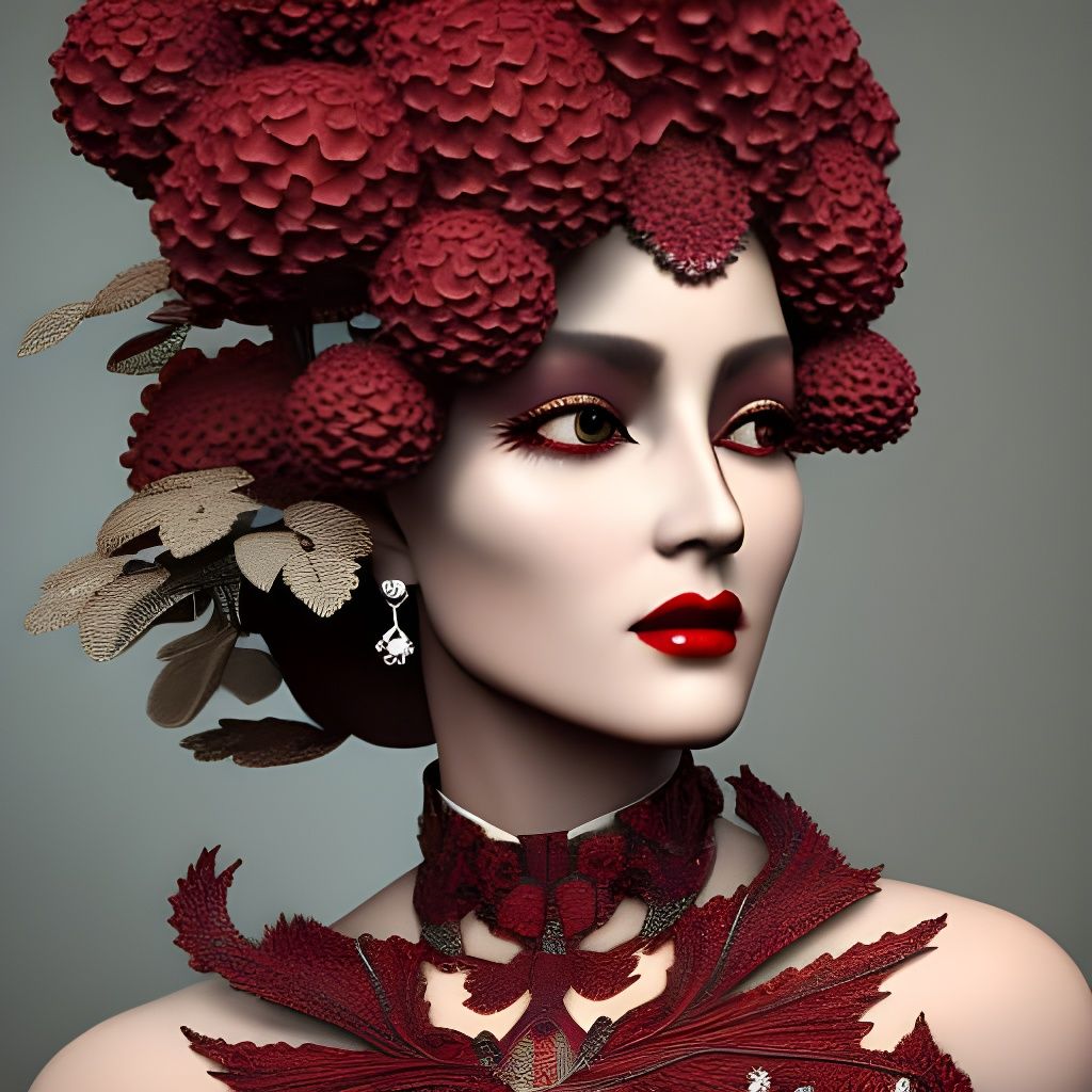 complex 3 d render, hyper detailed ultrasharp mandelbrot fractal filigree long legs female portrait with a beautiful pro...