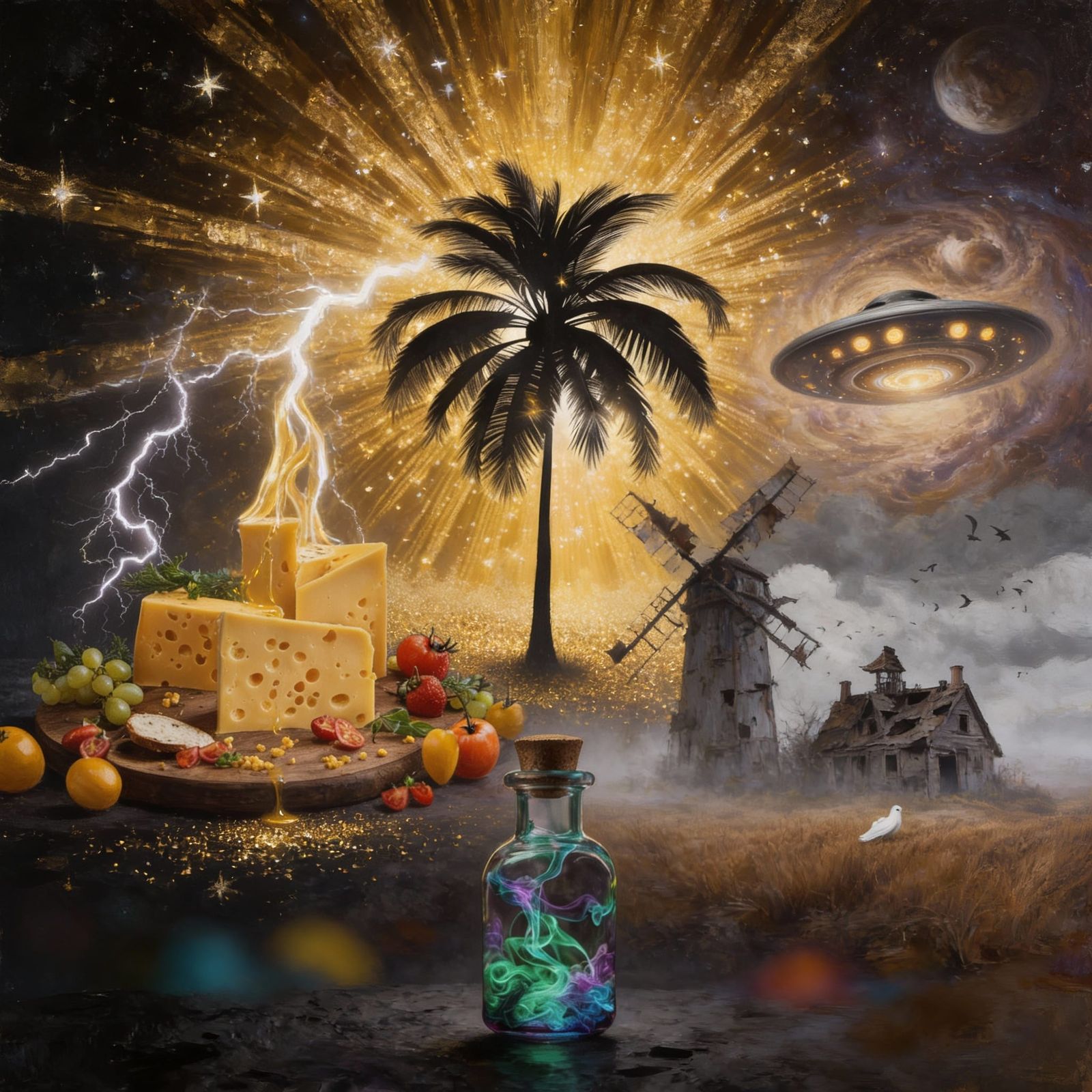 Surreal Baroque Abstract Impasto Art