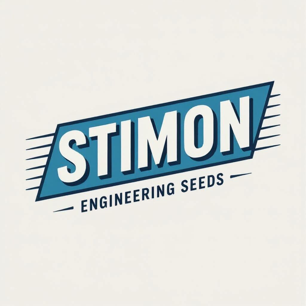 Minimalist Oblique Parallelogram Logo for Stimon Engineering