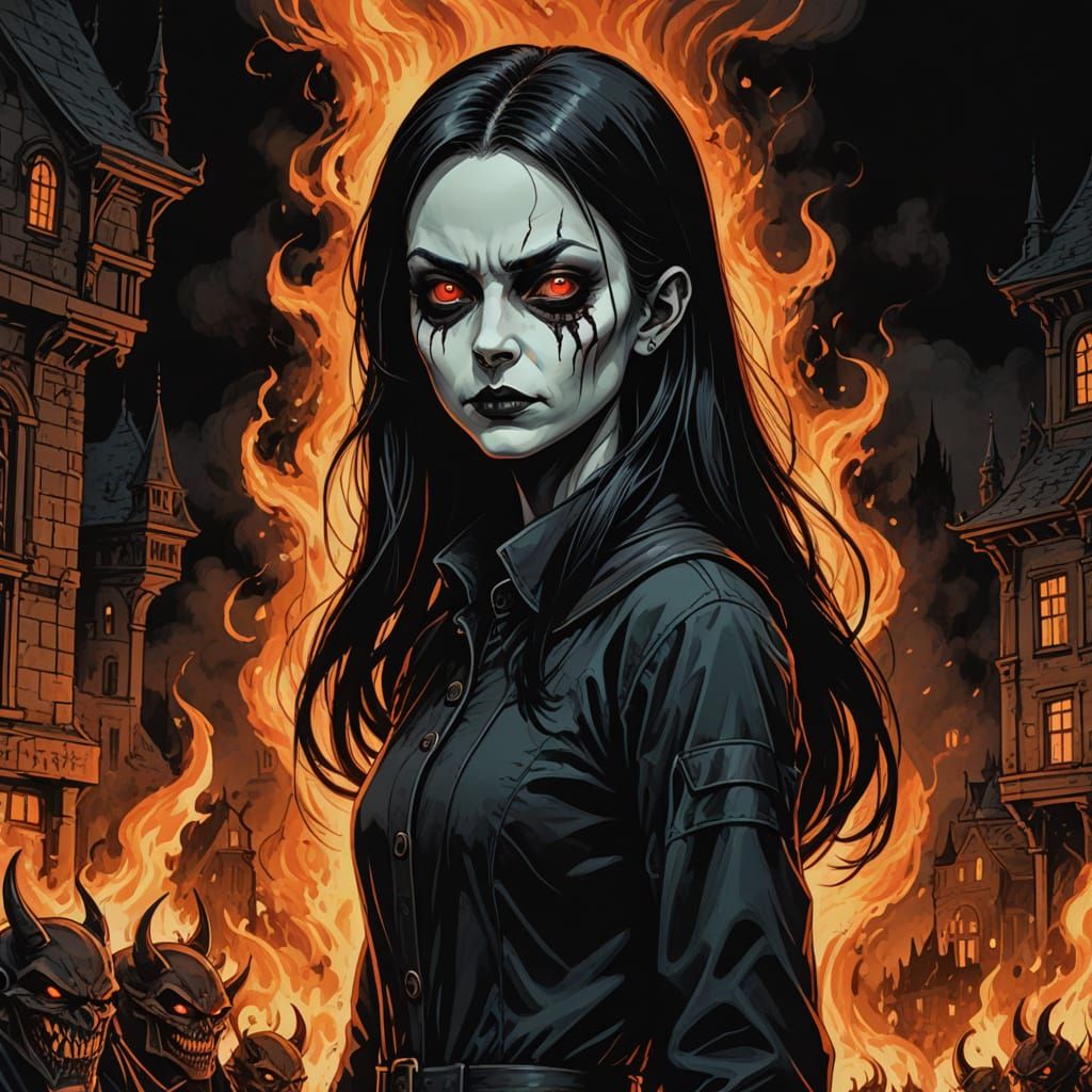 Dark and Sinister Portrait of Malevolence