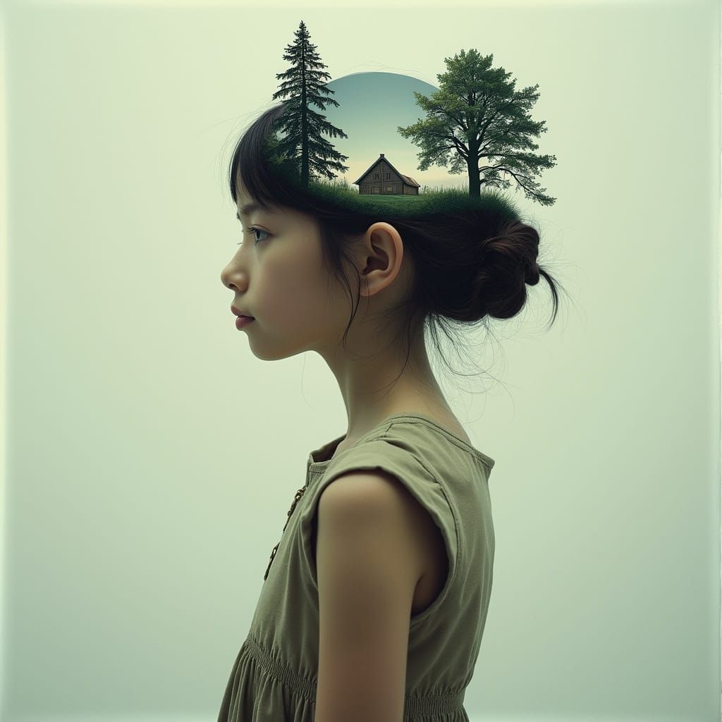 Girl with Forest Hair: Cinematic Film Still