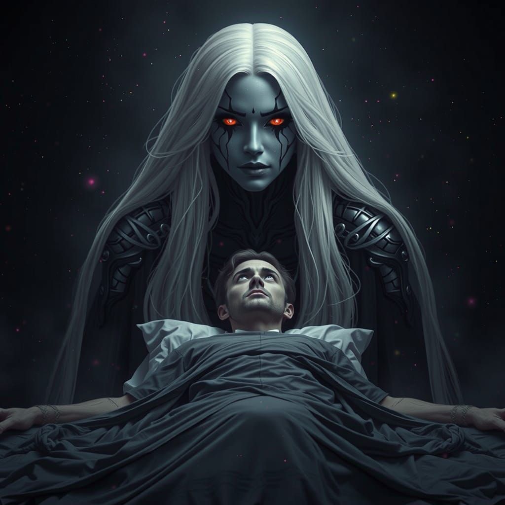 Ethereal Goddess in Haunting Photographic Composite