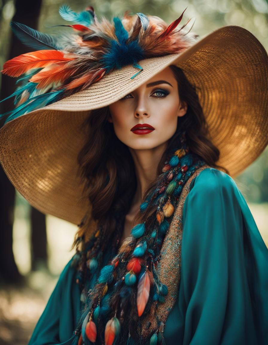 Gorgeous Australian Lady in Whimsical Starscape