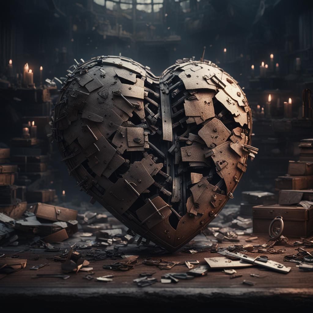 Mended Broken Heart: A Cinematic Digital Painting
