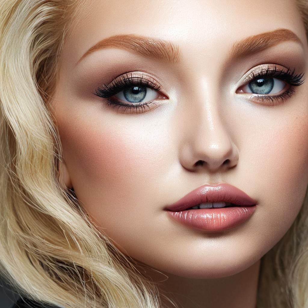 Blonde Bombshell Portrait in Rembrandt Lighting