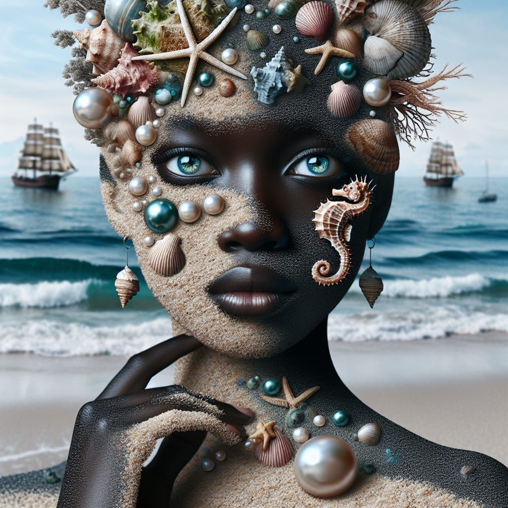 Sea Spirit: 3D Double Exposure Conceptual Art