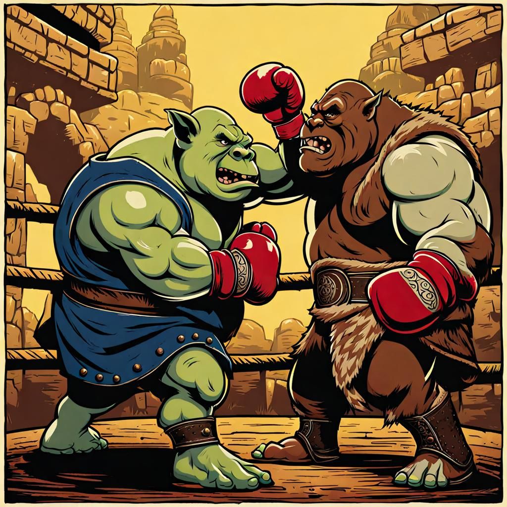 Ogre boxing match