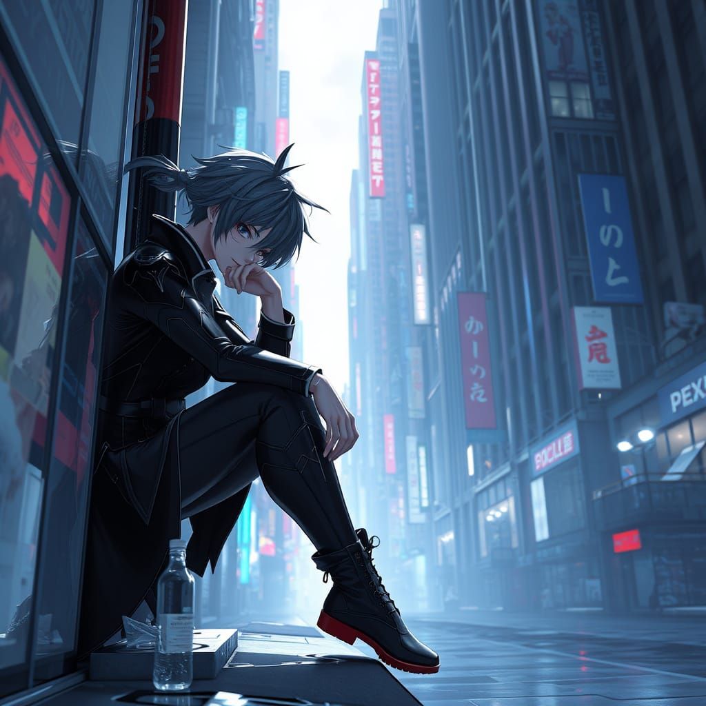 Mysterious Anime Mage Lost in City Streets