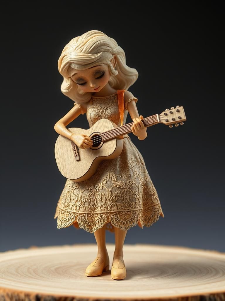Carole King Brainbeat Wood Carving Portrait