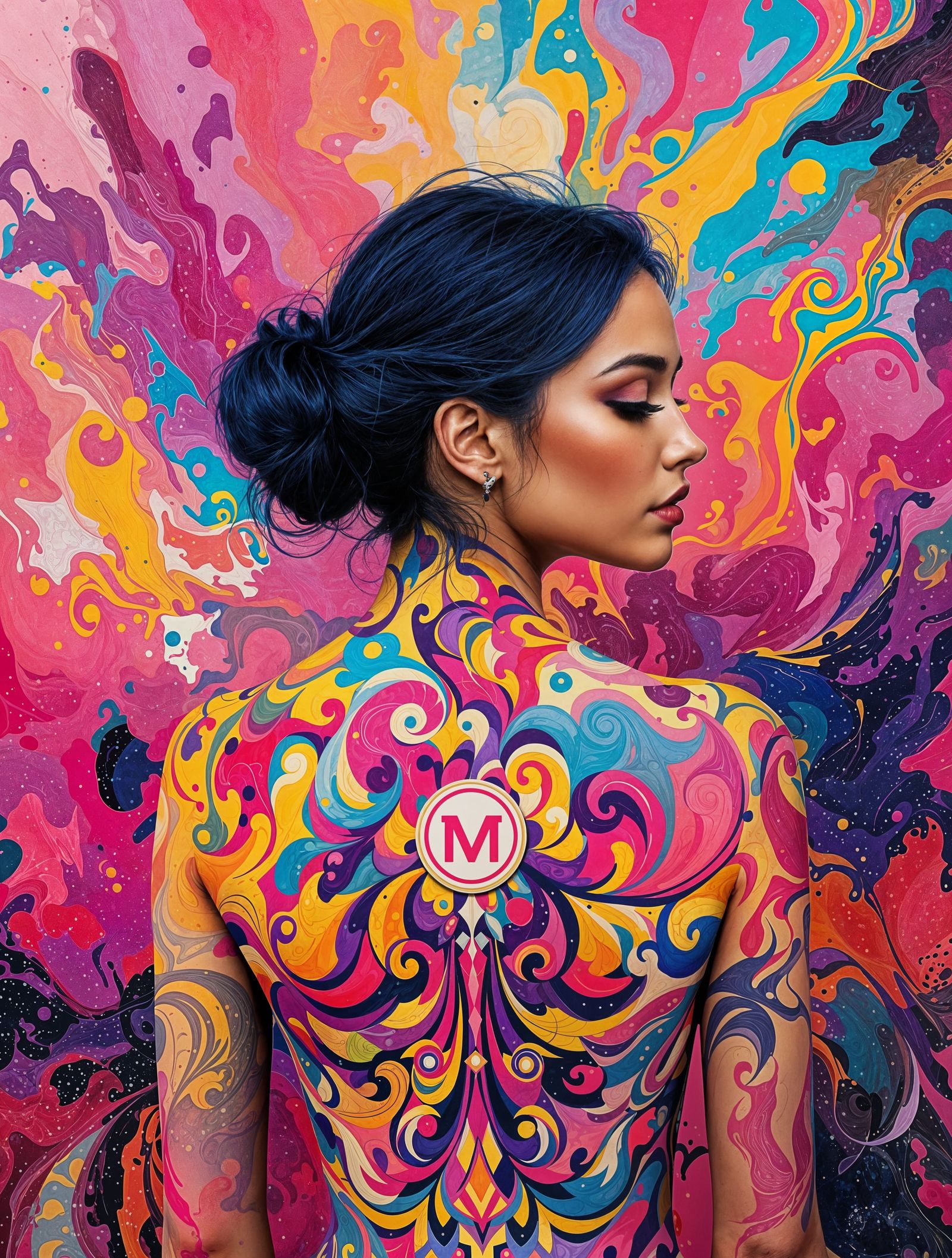 Dreamlike Portrait in Vibrant Colors