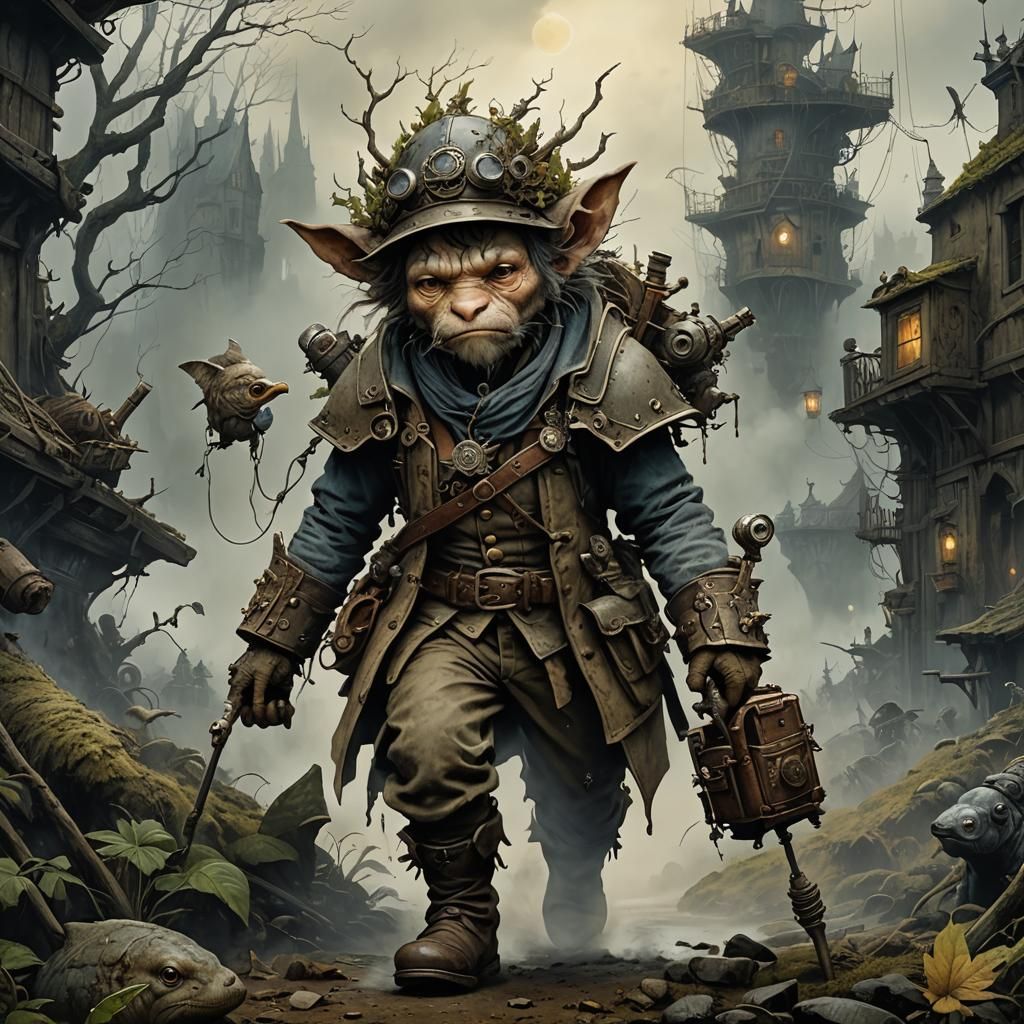 Surreal Boy Character in Fantastic Realism