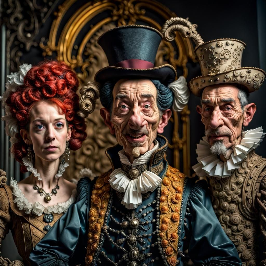 Goofy Portrait in Gothic Baroque Style, HDR