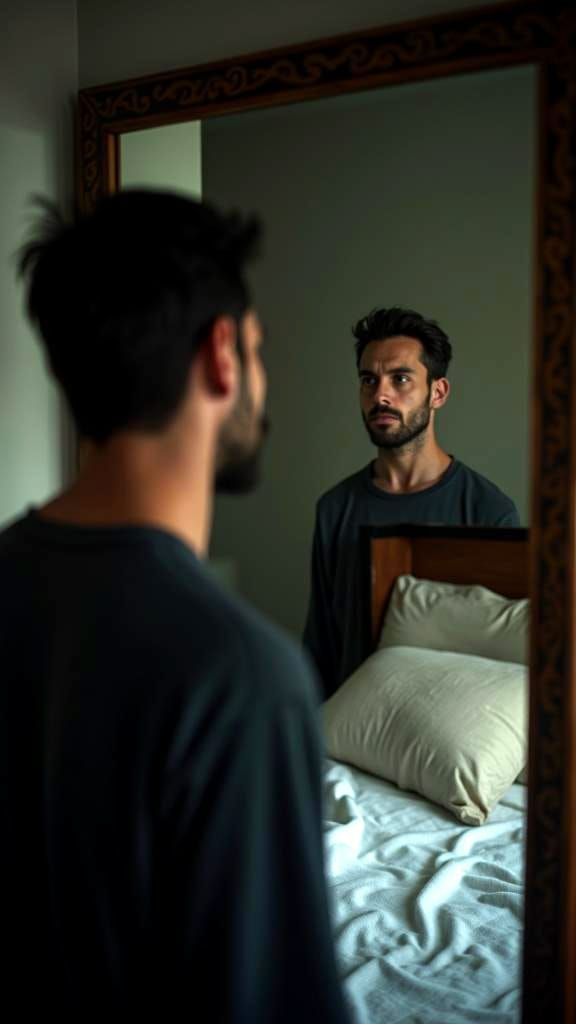 Man Leaving Bed: Sadness and Reflection in Photo
