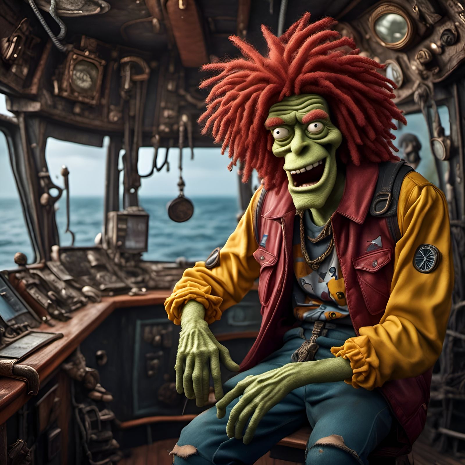 Sideshow Bob Portrait on Ship Deck