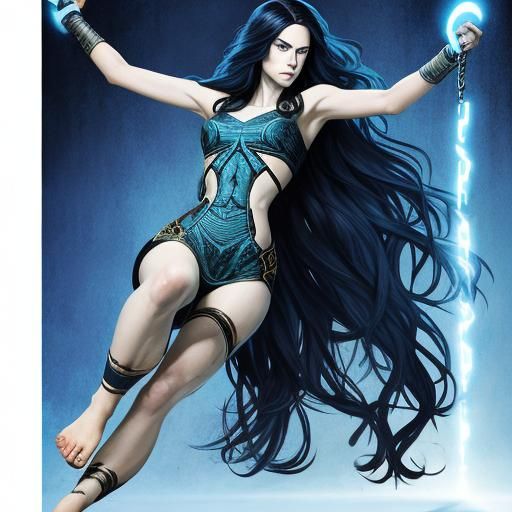 Prisoner with Blue Aura in Realistic Sequential Art